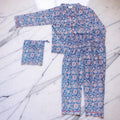 Long Sleeves Pajama Set Cotton Dress